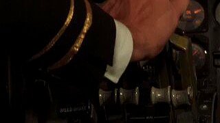 Pilot Fucks with Stewardess in Airplane Cockpit